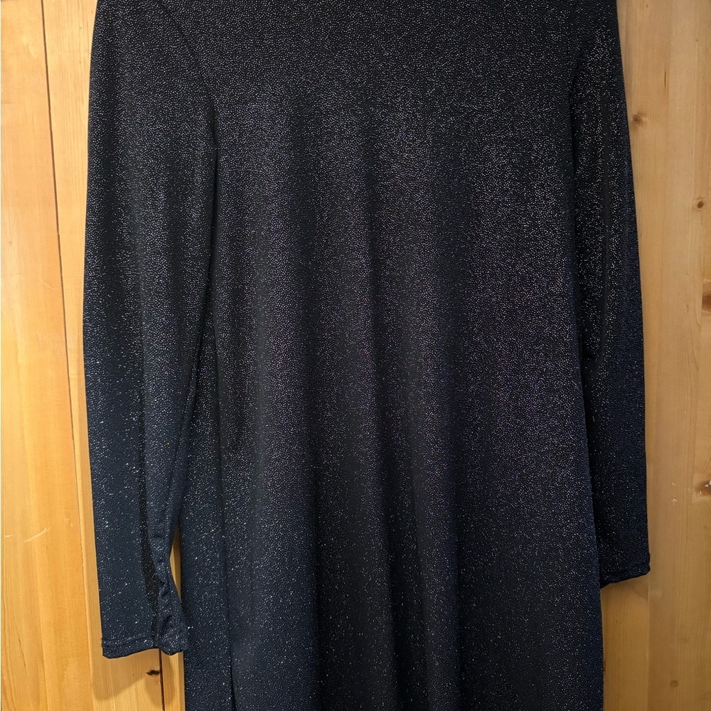 Olivia Rae Sparkly Black Midi Dress
